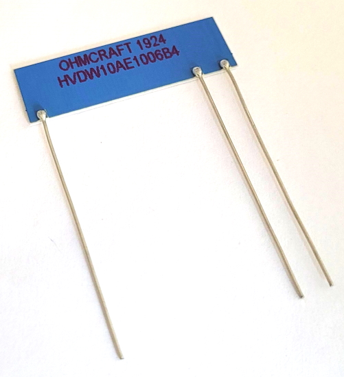 1W 100 Megohm 10KV High Voltage Thick Film Resistor Ohmcraft®