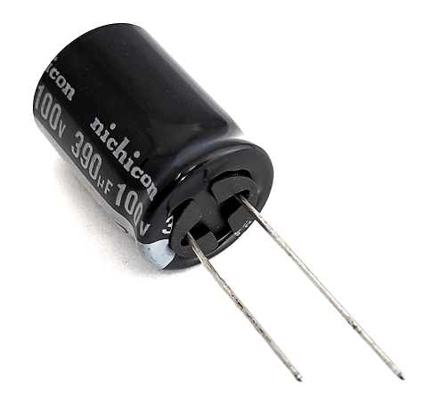 390uF 100V Radial Electrolytic Capacitor Nichicon® UHE2A391MHD