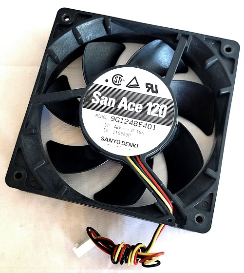 48V 0.16A 7.68W 3-Wire DC Axial Cooling Fan Sanyo Denki® 9G1248E401