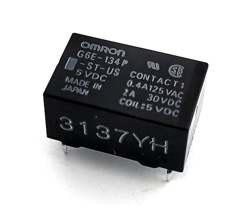 3A 5V SPDT Subminiature Low Signal Relay Omron® G6E-134P-ST-US-5VDC