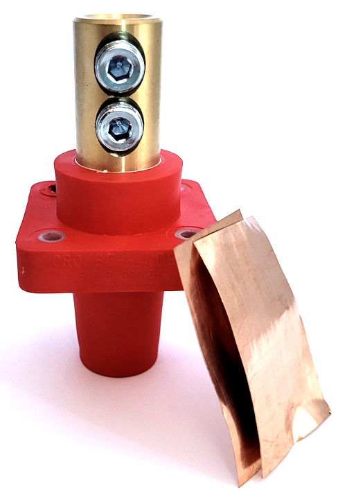 E1016-1727 Cam-Lok™ J-Series Receptacle Connector Female Red Eaton® Crouse Hinds®