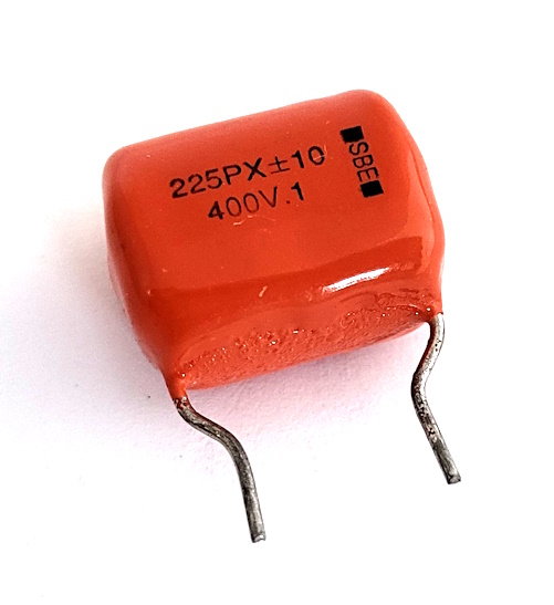 0.1uF 400V Radial Film Capacitor Orange Drop®  SBE® 225P10494XD1