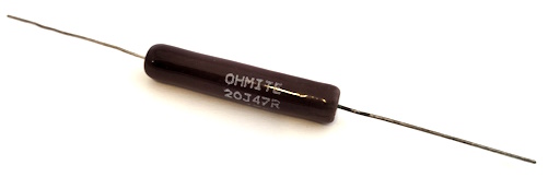 10W 47 Ohm 5&#37; Power Wirewound Resistor Coated Ohmite® 20J47R