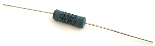 5W 50 Ohm 1&#37; Wirewound Resistor Silicone Ceramic Ohmite® 45F50RE