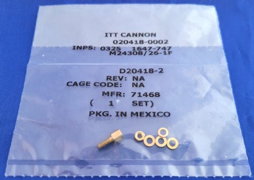 D20418-2 D-Sub Female Screw Lock Kit MIL ITT Cannon®