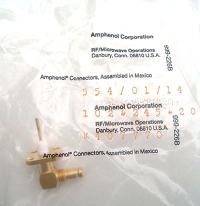 102-245-20 RF Amphenol Connector 50 ohm Receptacle