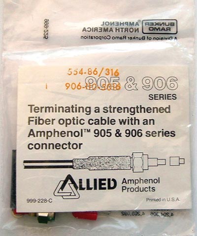 906-110-5016 Amphenol Fiber Optic Cable Connector